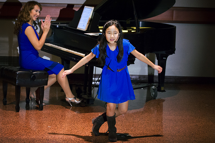 students receiving awards at yearly recital